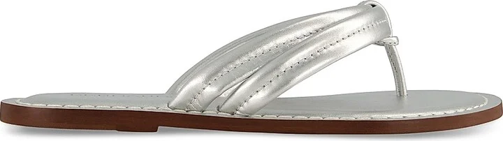 Women's Miami Thong Flat Sandals - Silver - Size 6.5 - Image 3
