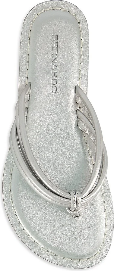 Women's Miami Thong Flat Sandals - Silver - Size 6.5 - Image 4