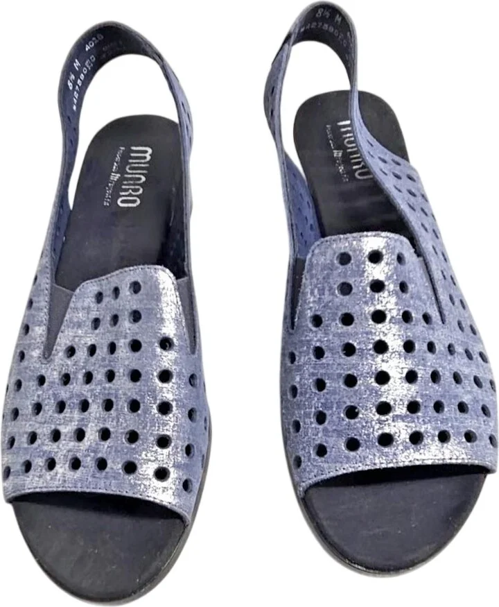 Women's Mickee Sling Back Sandals In Blue Metallic