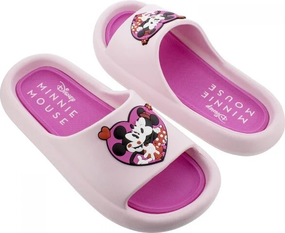 Womens Mickey and Minnie in Love Cloud Comfort Flip Flop Slides - Size