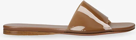 Womens Mid Brown Bianca Glass Flat PVC Sandals Eur 42/ 9 Uk Women