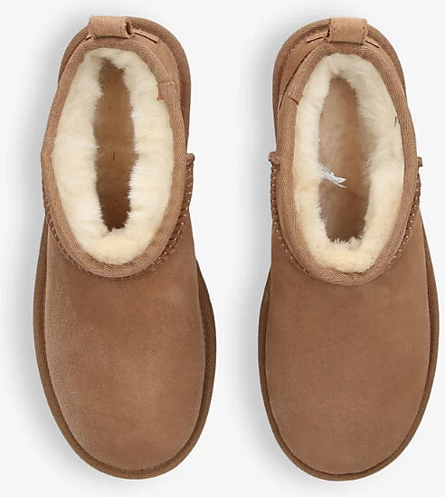 Womens Mid Brown Classic Ultra Mini Sheepskin Boots Eur 41 / 8 Uk Women - Image 2