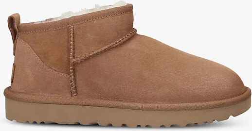 Womens Mid Brown Classic Ultra Mini Sheepskin Boots Eur 41 / 8 Uk Women