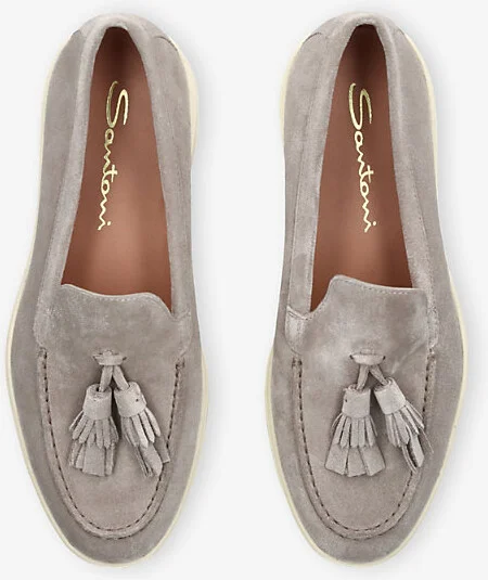Womens Mid Brown Feudal Suede Loafers Eur 37 / 4 Uk Women - Image 2