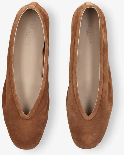 Womens Mid Brown Luna Suede Ballet Flats Eur 39 / 6 Uk Women - Image 2