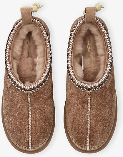 Womens Mid Brown Tasman Biarritz Sheepskin-Lined Suede Slippers Eur 37 / 4 Uk Women - Image 2