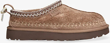 Womens Mid Brown Tasman Biarritz Sheepskin-Lined Suede Slippers Eur 37 / 4 Uk Women