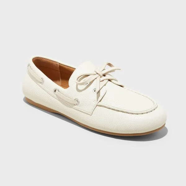 Women's Midge Boat Shoe Flats with Memory Foam Insole - Universal Thread™ : Pull-On, Contoured Footbed