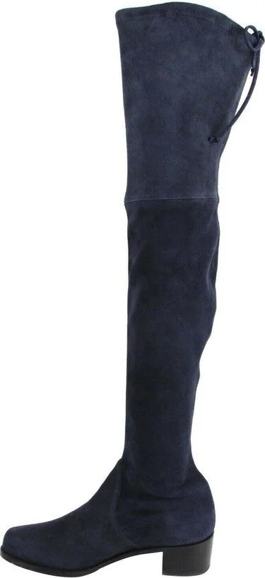 Women's Midland Nice Blue Suede Knee High Boot - Image 7
