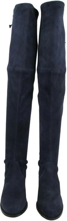 Women's Midland Nice Blue Suede Knee High Boot - Image 11