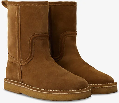 Womens Miel Texas Contrast-Stitch Leather Calf Boots Eur 41 / 8 Uk Women - Image 2