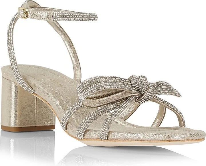 Women's Mikel Crystal-Embellished Suede Sandals - Cappuccino - Size 5 - Image 2