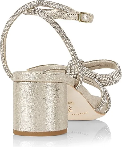 Women's Mikel Crystal-Embellished Suede Sandals - Cappuccino - Size 5 - Image 3