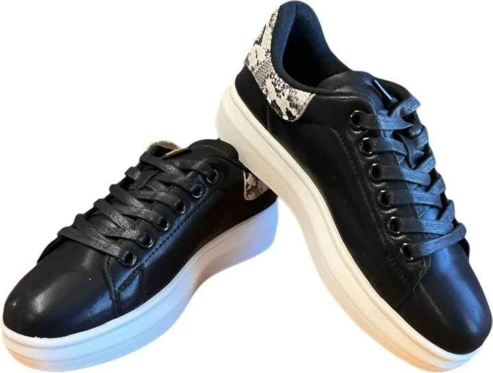 Women's Miki Snake Sneakers In Black