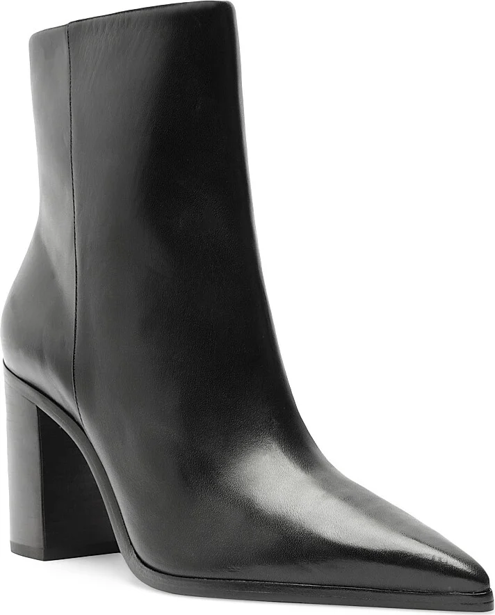Women's Mikki 85MM Block-Heel Leather Booties - Black - Size 6.5 - Image 2