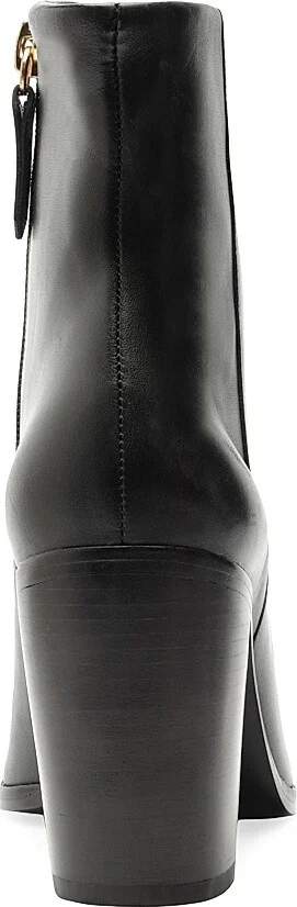 Women's Mikki 85MM Block-Heel Leather Booties - Black - Size 6.5 - Image 7