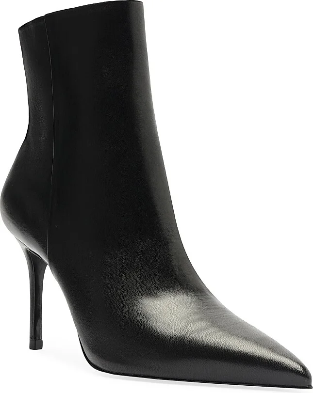 Women's Mikki 85MM Leather Stiletto Booties - Black - Size 5 - Image 2