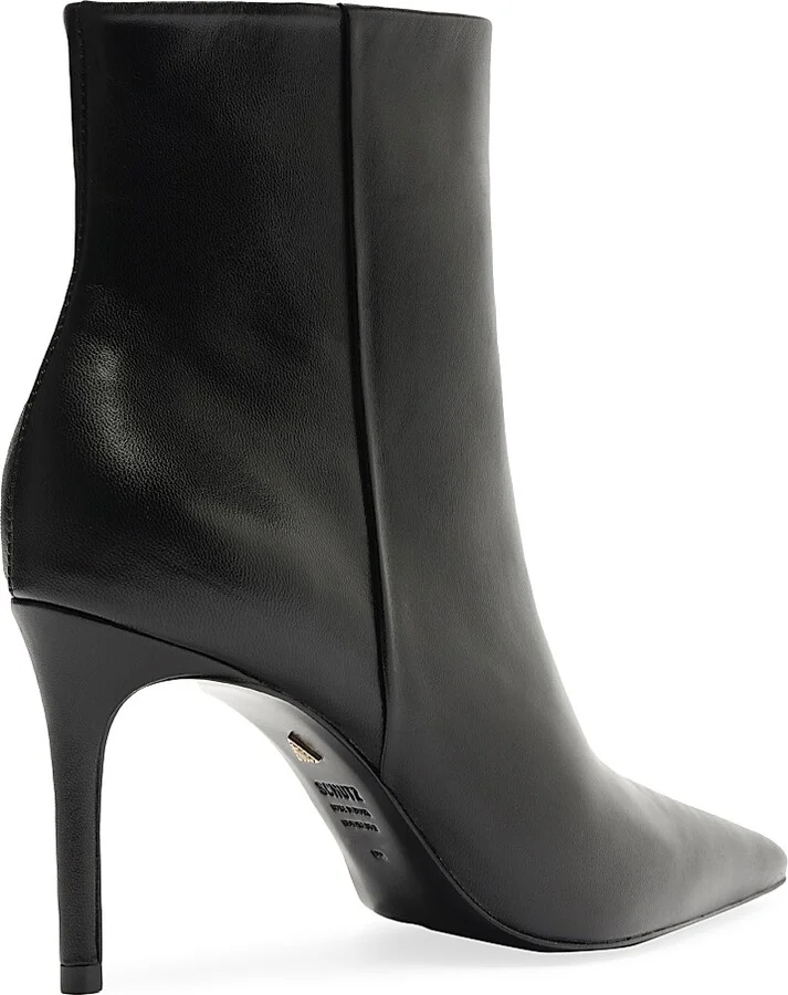 Women's Mikki 85MM Leather Stiletto Booties - Black - Size 5 - Image 3