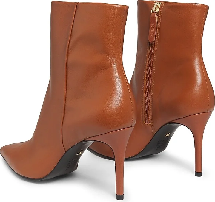 Women's Mikki 85MM Leather Stiletto Booties - Black - Size 5 - Image 11