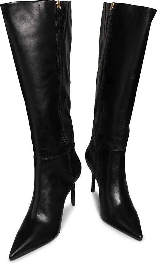 Women's Mikki 90MM Leather Boots - Black - Size 5 - Image 4