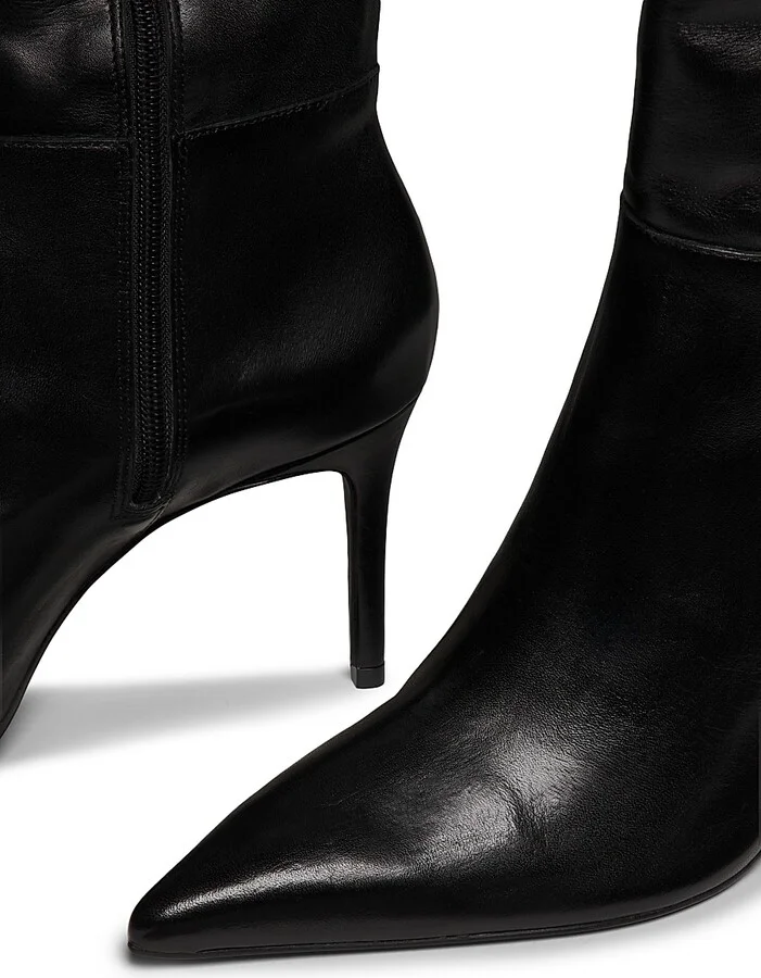 Women's Mikki 90MM Leather Boots - Black - Size 5 - Image 6