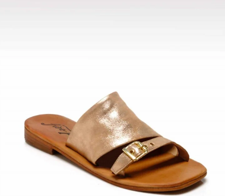 Women's Mila Flat Sandal In Rose Gold