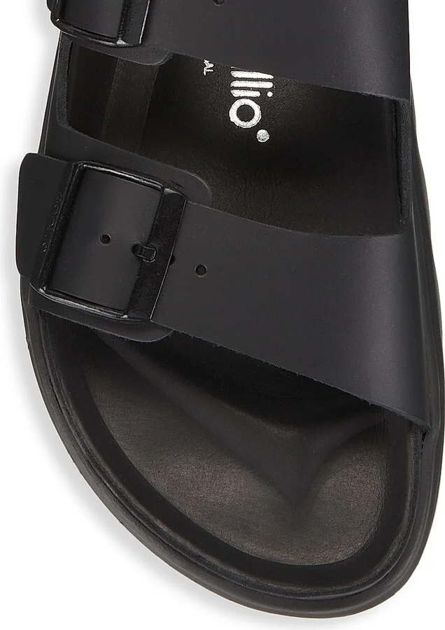 Women's Milano Chunky Leather Sport Sandals - Black - Size 5 - Image 4