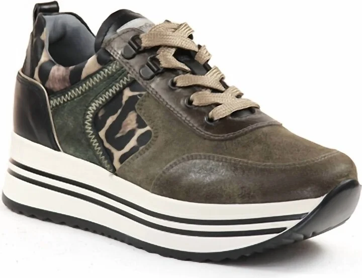 Women's Military Sneaker In Black