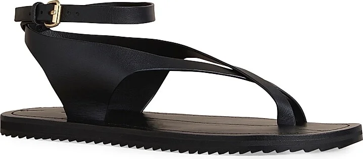 Women's Millar Leather Sandals - Black - Size 7 - Image 2