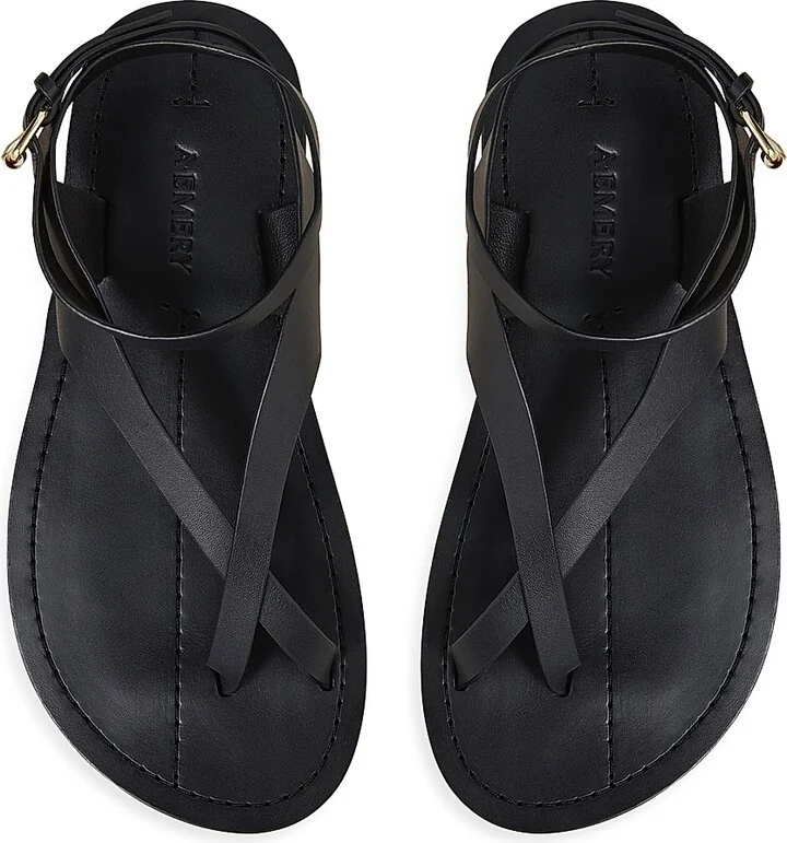 Women's Millar Leather Sandals - Black - Size 7 - Image 3