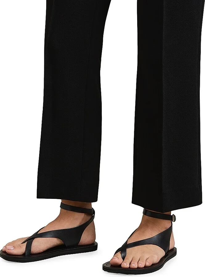 Women's Millar Leather Sandals - Black - Size 7 - Image 4