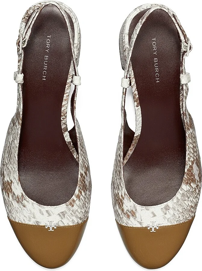 Women's Miller 45MM Slingback Block Heels - Granite Roccia Ramure Green - Size 5 - Image 3