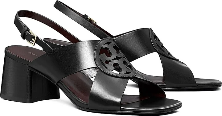 Women's Miller 55MM Leather Buckle Sandals - Perfect Black - Size 10 - Image 2