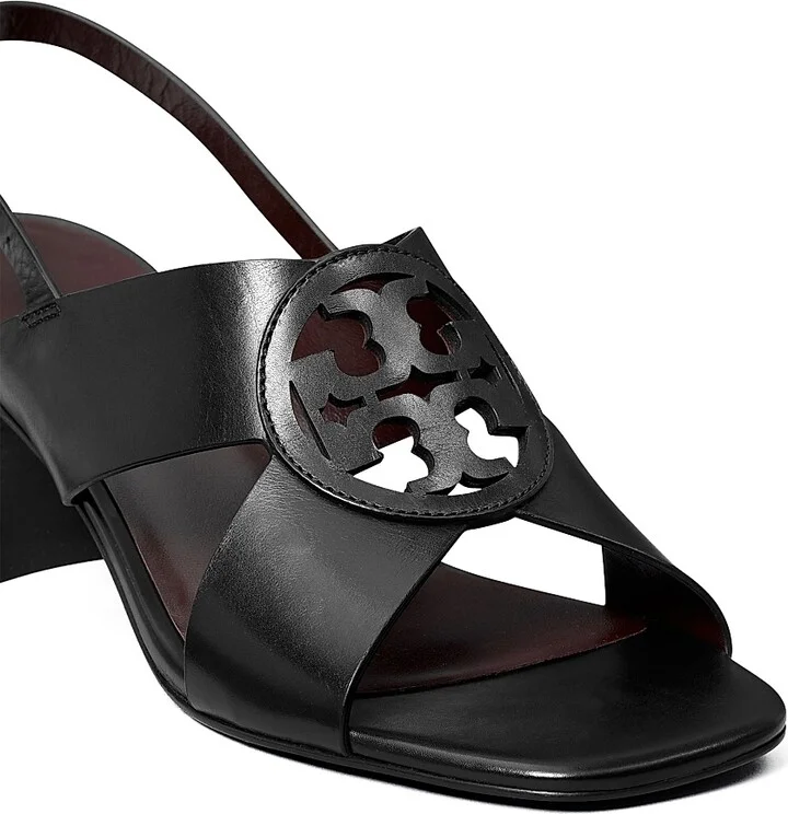 Women's Miller 55MM Leather Buckle Sandals - Perfect Black - Size 10 - Image 4