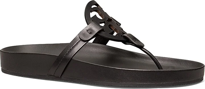 Women's Miller Cloud Leather Thong Sandals - Perfect Black - Size 10.5 - Image 2