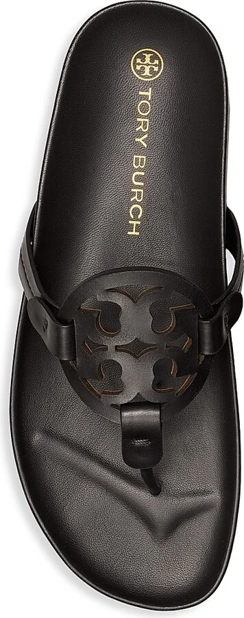 Women's Miller Cloud Leather Thong Sandals - Perfect Black - Size 10.5 - Image 4
