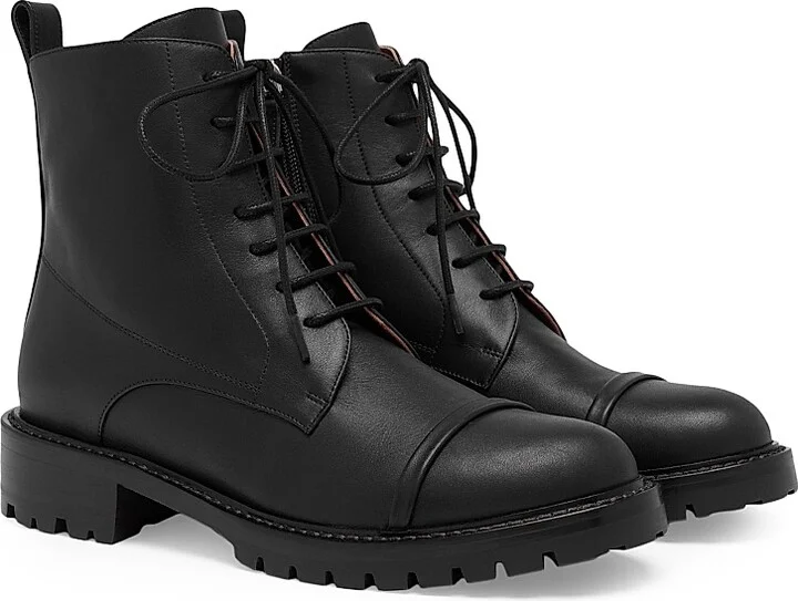 Women's Miller Leather Combat Boots - Black - Size 12 - Image 2