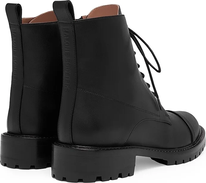Women's Miller Leather Combat Boots - Black - Size 12 - Image 3