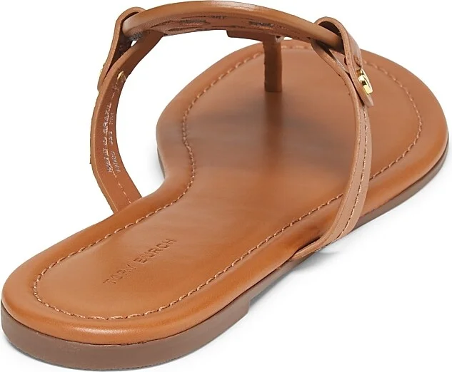 Women's Miller Leather Thong Sandals - Perfect Black - Size 5 - Image 9