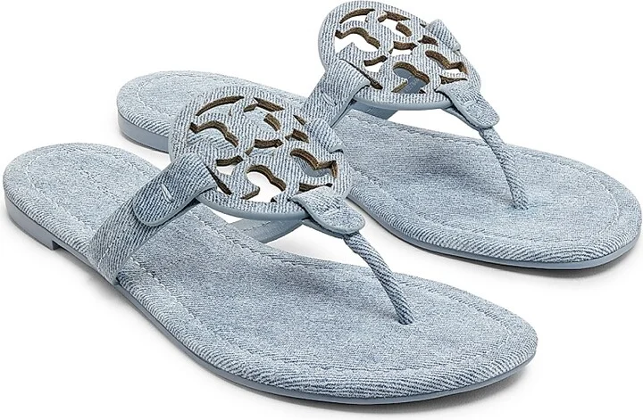 Women's Miller Logo Strap Sandals - Blue Cloud - Size 5 - Image 2