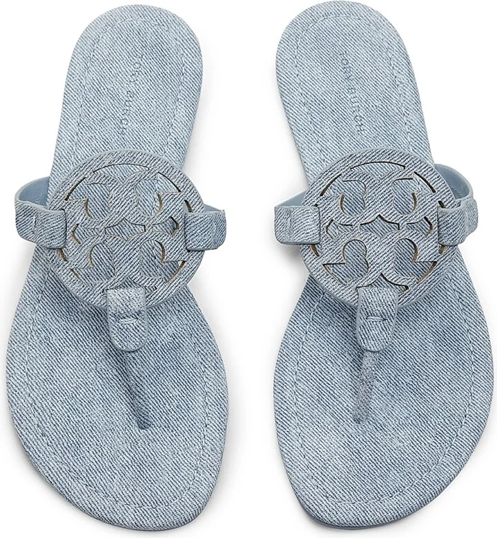 Women's Miller Logo Strap Sandals - Blue Cloud - Size 5 - Image 4