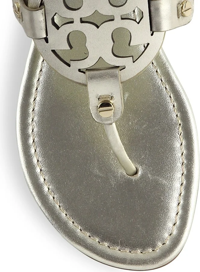 Women's Miller Metallic Leather Thong Sandals - Spark Gold - Size 10 - Image 4