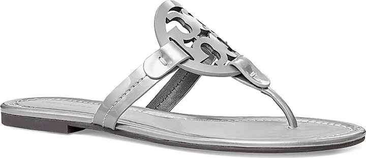 Women's Miller Metallic Leather Thong Sandals - Spark Gold - Size 10 - Image 6