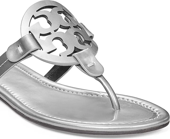 Women's Miller Metallic Leather Thong Sandals - Spark Gold - Size 10 - Image 9