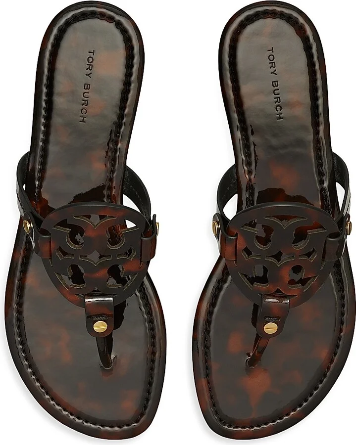 Women's Miller Patent Leather Sandals - Tortoise - Size 10.5 - Image 3