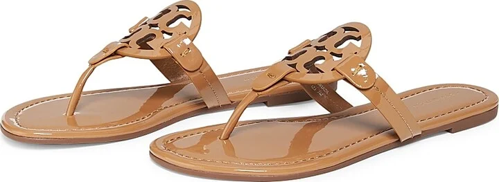 Women's Miller Patent Leather Thong Sandals - Tan - Size 10.5 - Image 2