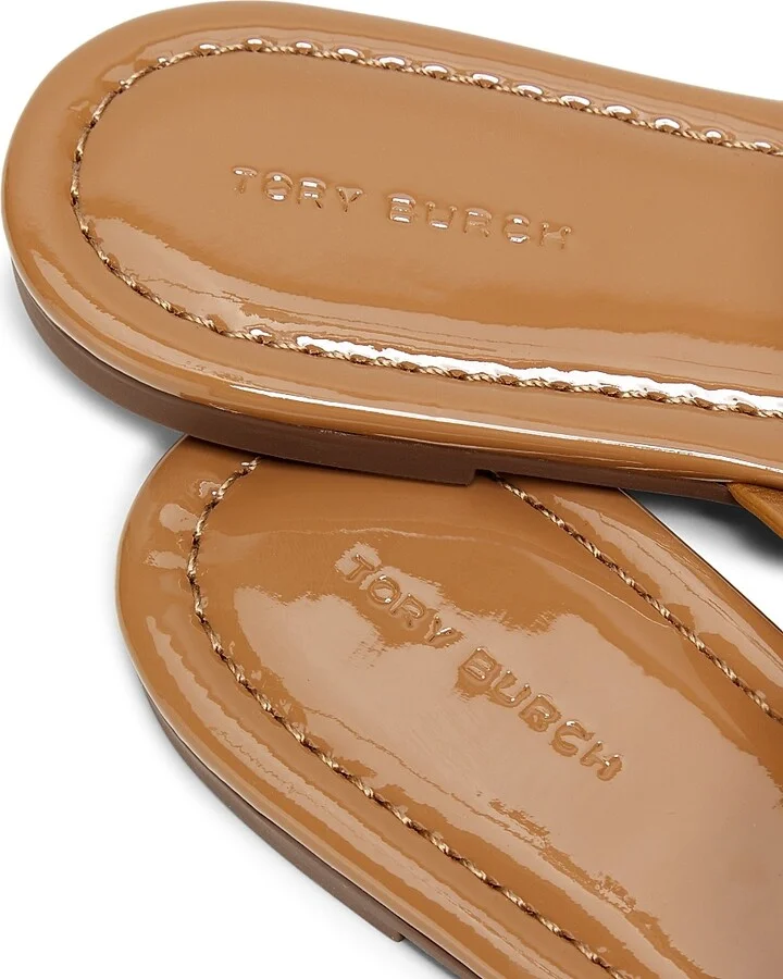 Women's Miller Patent Leather Thong Sandals - Tan - Size 10.5 - Image 5