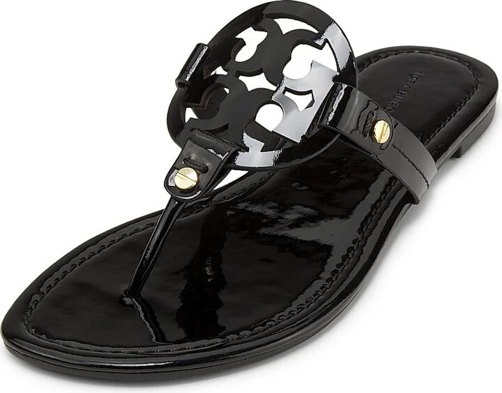 Women's Miller Patent Leather Thong Sandals - Tan - Size 10.5 - Image 7