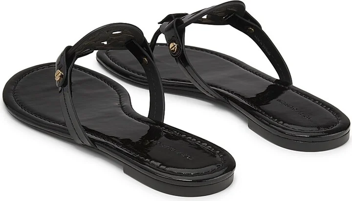 Women's Miller Patent Leather Thong Sandals - Tan - Size 10.5 - Image 8