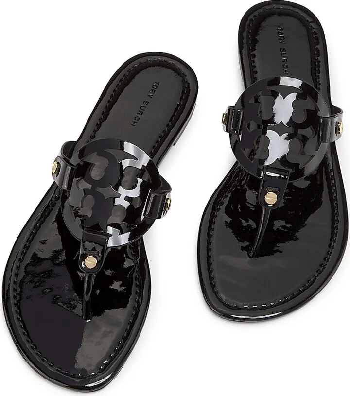 Women's Miller Patent Leather Thong Sandals - Tan - Size 10.5 - Image 9